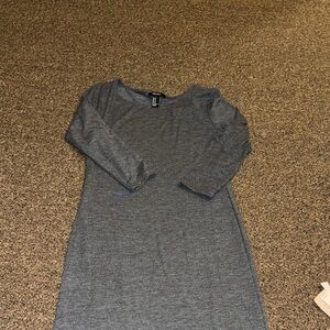 Forever 21 Charcoal Long Sleeve Dress